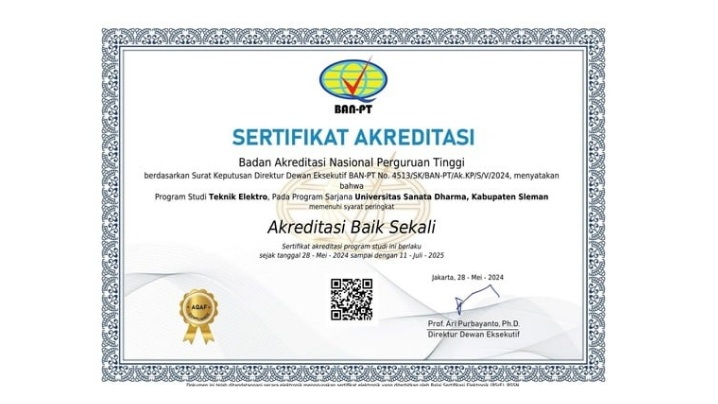 Sertifikat Akreditasi Prodi Teknik Elektro Sertifikat Akreditasi Prodi Teknik Elektro