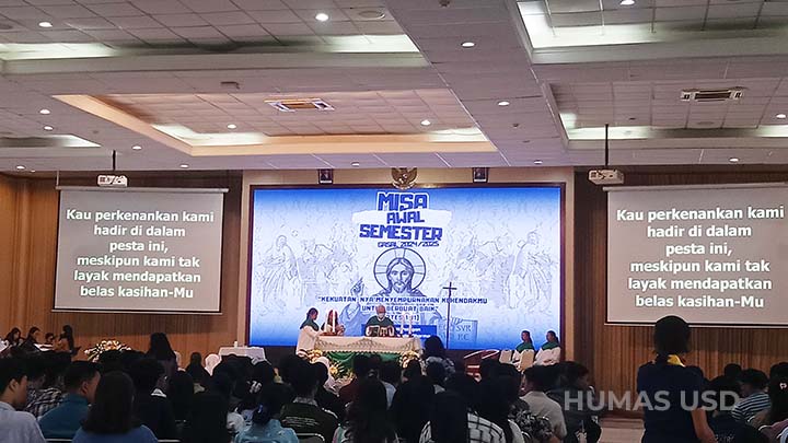 Msa Awal Semester Gasal 2024/2025 di R. Drost Kampus III, Senin (26/8) . dok. Humas