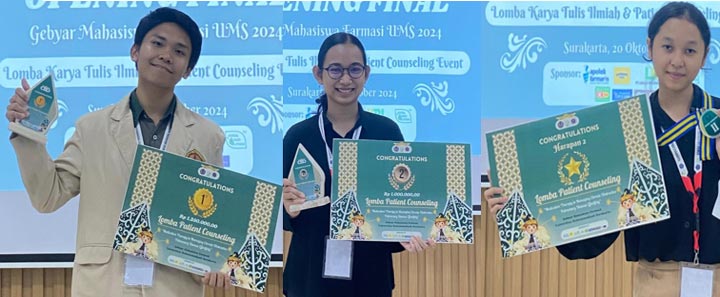 Mahasiswa Farmasi USD Borong Juara Patioent Counselng Event 2024 Mahasiswa Farmasi USD Borong Juara Patioent Counselng Event 2024