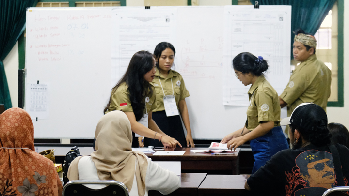 Suasana Pemungutan Suara di TPS Khusus Kampus USD (dok. Humas USD) Suasana Pemungutan Suara di TPS Khusus Kampus USD