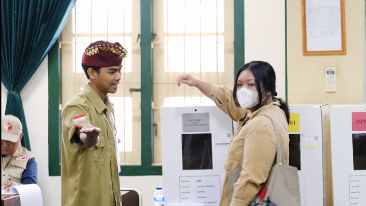 Suasana Pemungutan Suara di TPS Khusus Kampus USD (dok. Humas USD) Suasana Pemungutan Suara di TPS Khusus Kampus USD