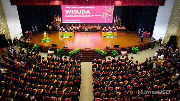 Wisuda arjana dan Magister Periode I 2024/2025, September 2024 di Auditorium Driyarkara (dok. Humas USD)