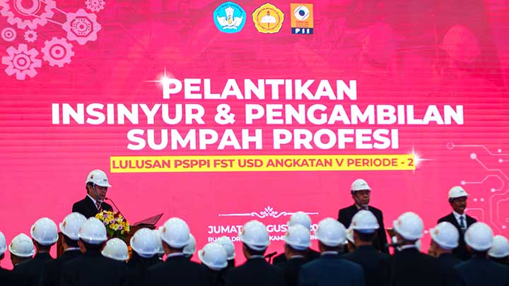 Pelantikan dan Pengambilan Sumpah Profesi Insinyur, Jumat, 22 Agustus 2025 (dok.Humas USD) Pelantikan dan Pengambilan Sumpah Profesi Insinyur, Jumat, 22 Agustus 2025 (dok.Humas USD)
