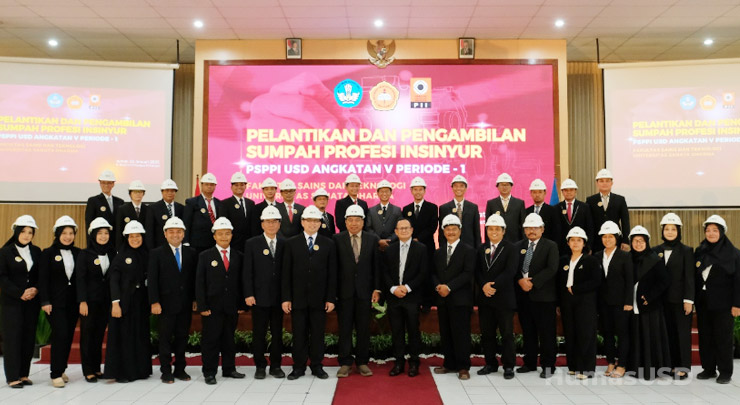 Pelantikan dan Pengambilan Sumpah Profesi Insinyur Angkatan V Periode I (31/1/2025) - dok. Humas USD Pelantikan dan Pengambilan Sumpah Profesi Insinyur Angkatan V Periode I (31/1/2025) - dok. Humas USD