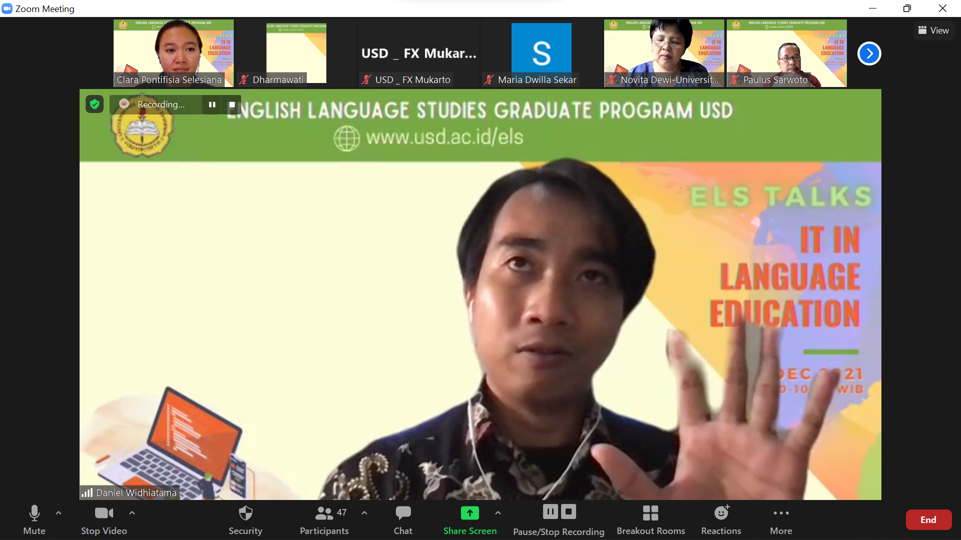 ELS TALKS: IT IN LANGUAGE EDUCATION  :: Fakultas Pasca Sarjana USD Yogyakarta